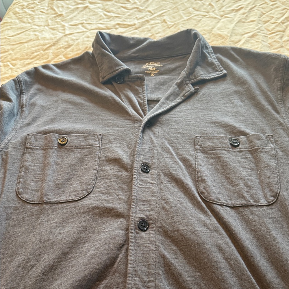 J. Crew Navy Garment-Dyed Shirt XL - Picture 4 of 5